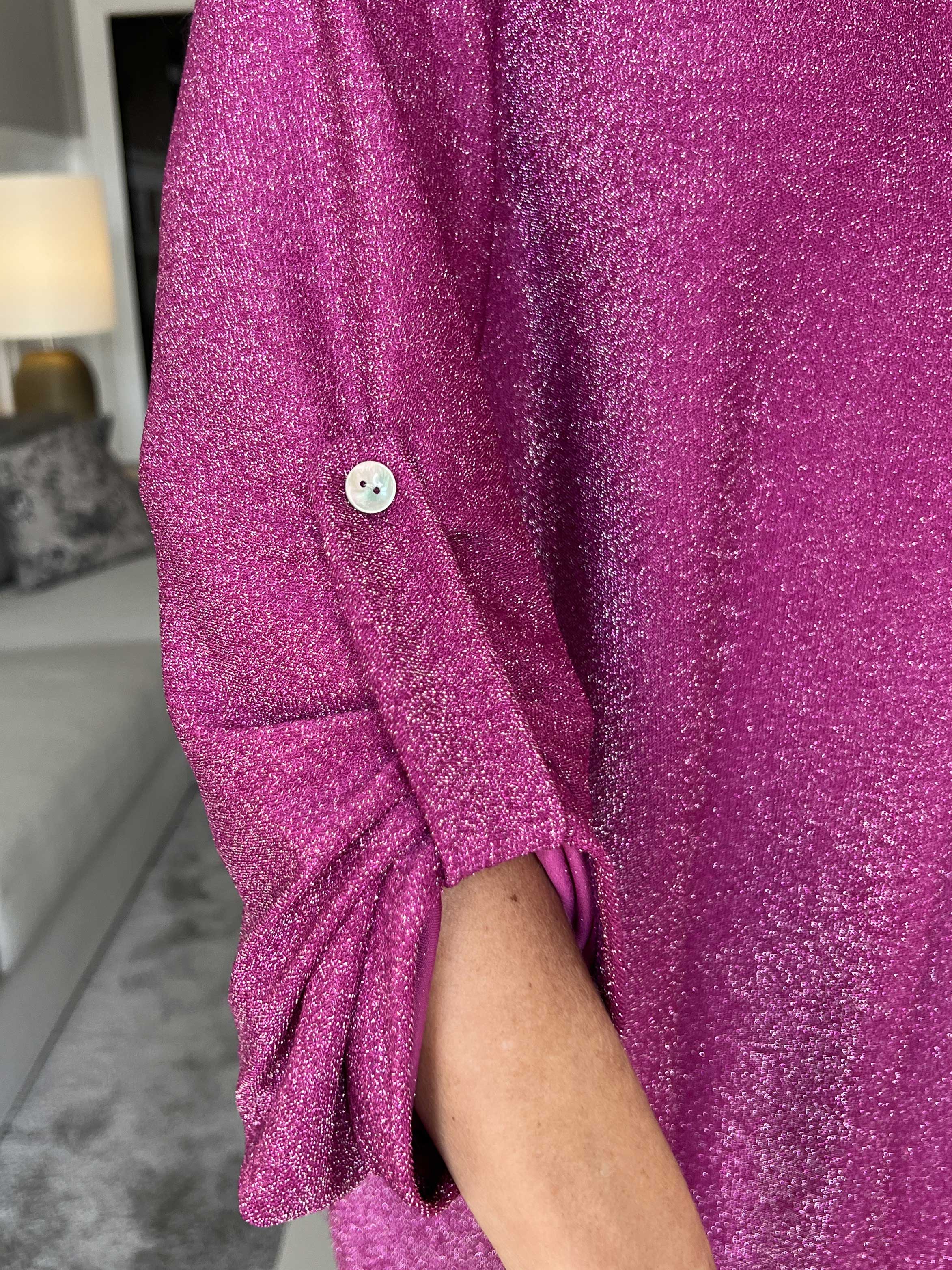 Larna Glitter - Tunika med glittertrådar och v-ringning